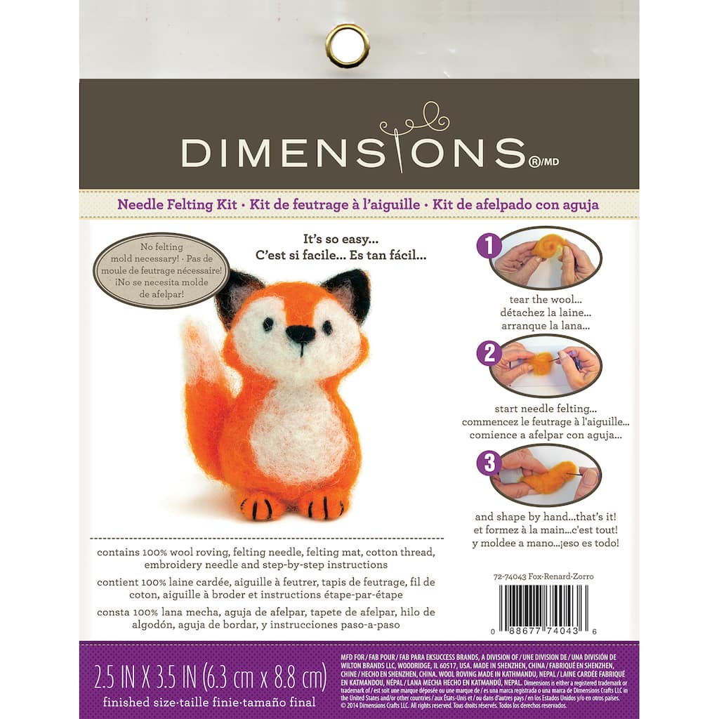 Buy The Dimensions Needle Felting Kit Fox At Michaels